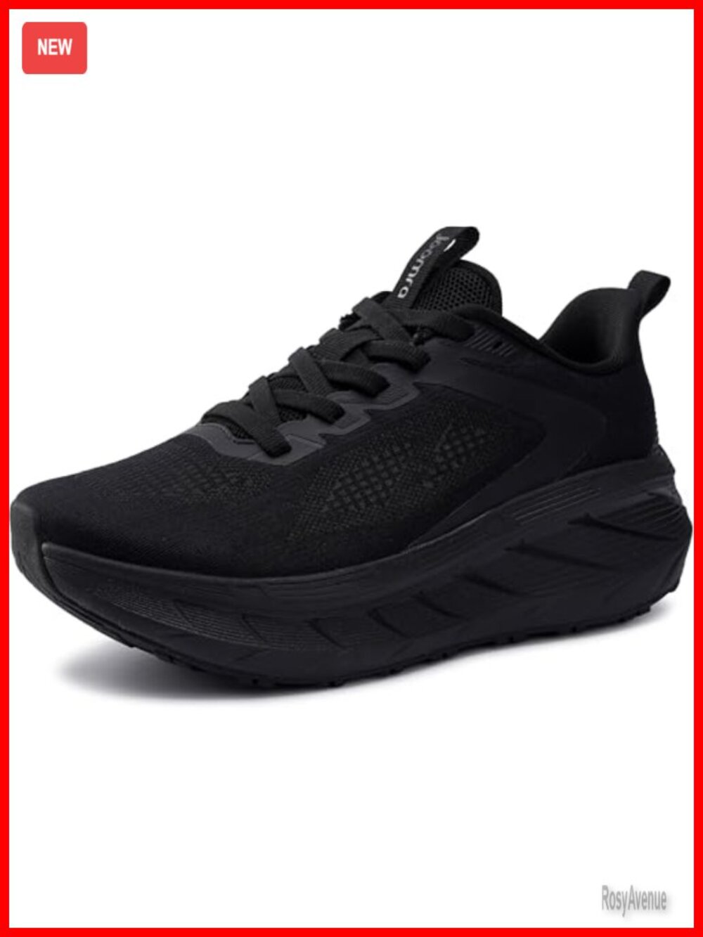 Wide Toe Box Running Sneakers Thick Cushioned EVA Rocker Sole Athletic